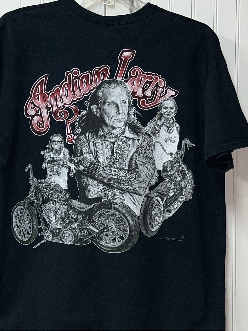 Y2K Indian Larry Motorcycle Shirt XL Biker Harley Davidson